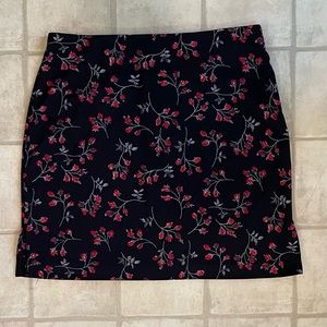 Black Floral Skirt